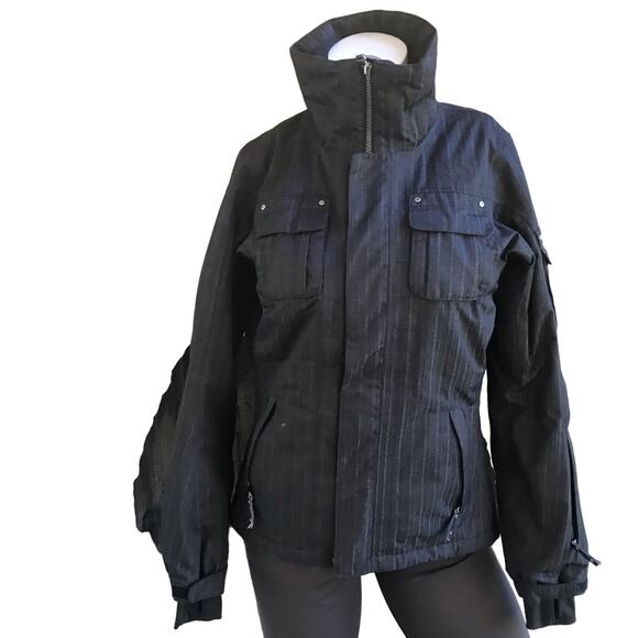 North Face Full Zip Black Winter Quilted Lined Jacket Women's Size Small - Picture 1 of 13